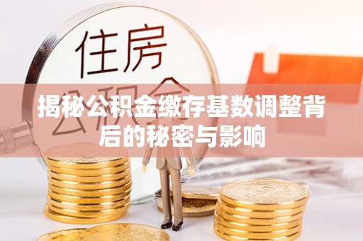 团风揭秘公积金缴存基数调整背后的秘密与影响