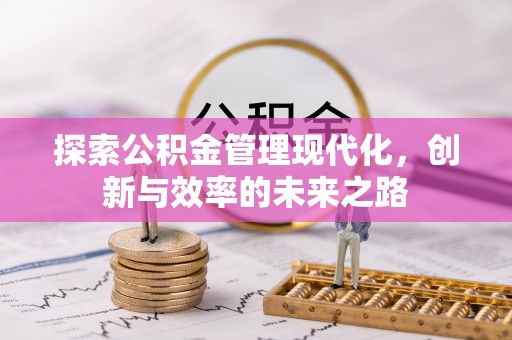 团风探索公积金管理现代化，创新与效率的未来之路